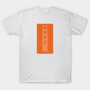 Golden Gate Bridge orange rectangle T-Shirt